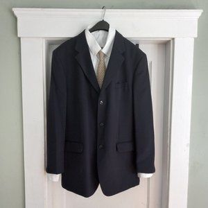 Men's Jones New York 3 Button Wool 2 piece Suit '46 Long